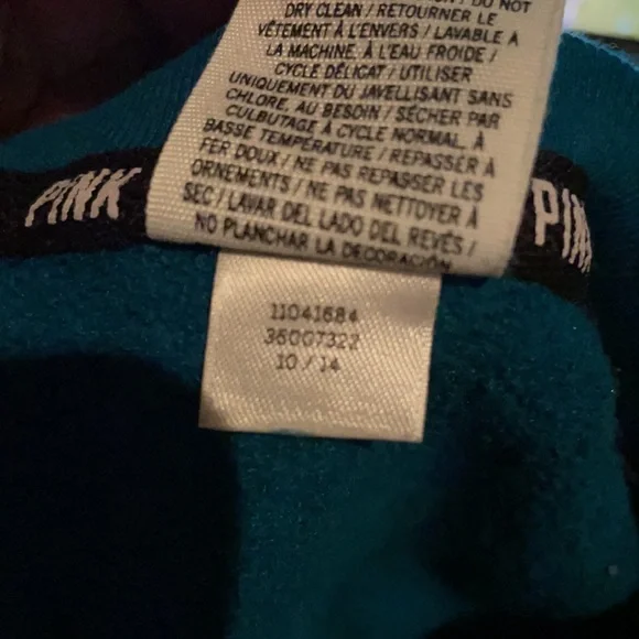 PINK Victoria’s Secret Teal Crewneck Sweatshirt - Picture 9 of 9
